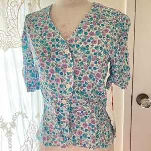 Rouje Floral Button Blouse